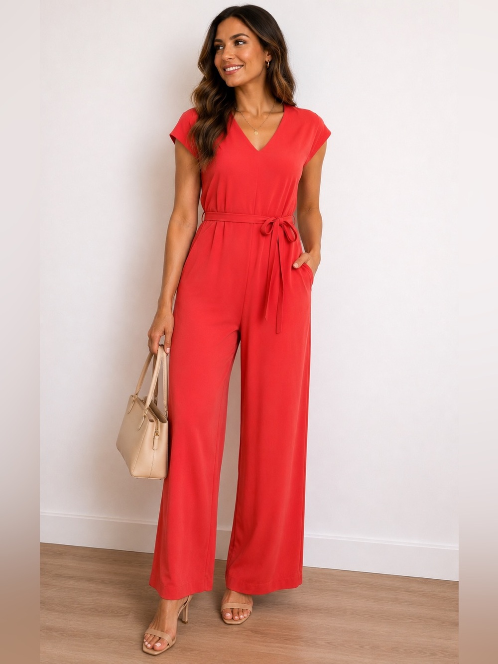 Nine West Jumpsuit Straight Wide Leg NWOT Size 10